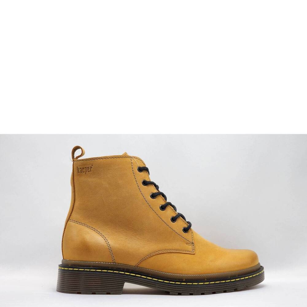 NEW KCR GROUP women's premium nubuck leather boots in yellow